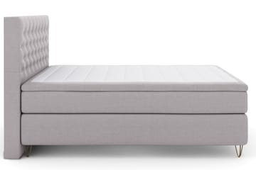 Select No 6 Komplett Sängpaket 210x210 Medium Memory/Pocket - Ljusgrå/Metall V-form - Möbler - Säng - Komplett sängpaket
