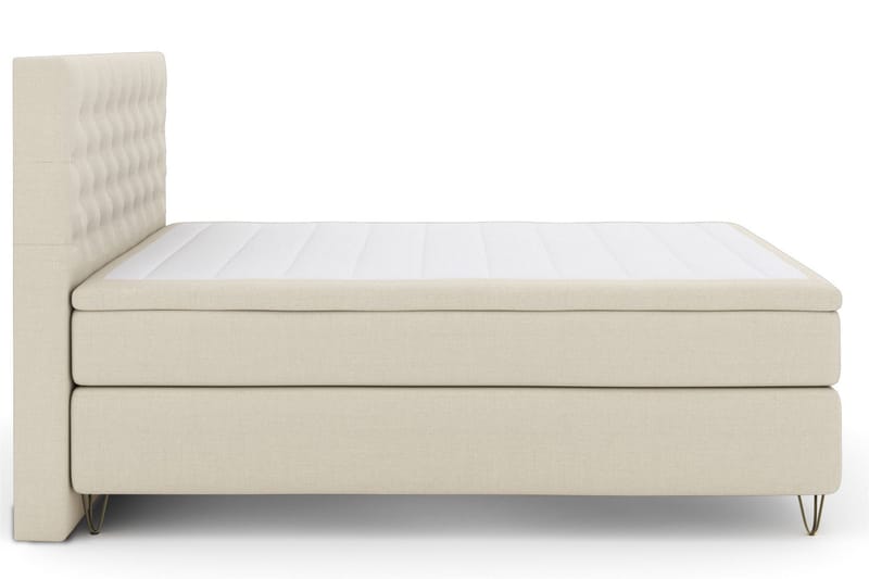 Select No 6 Kontinentalsäng 210x210 Fast Latex/Memory - Beige/Metall V-Form - Möbler - Säng - Kontinentalsäng
