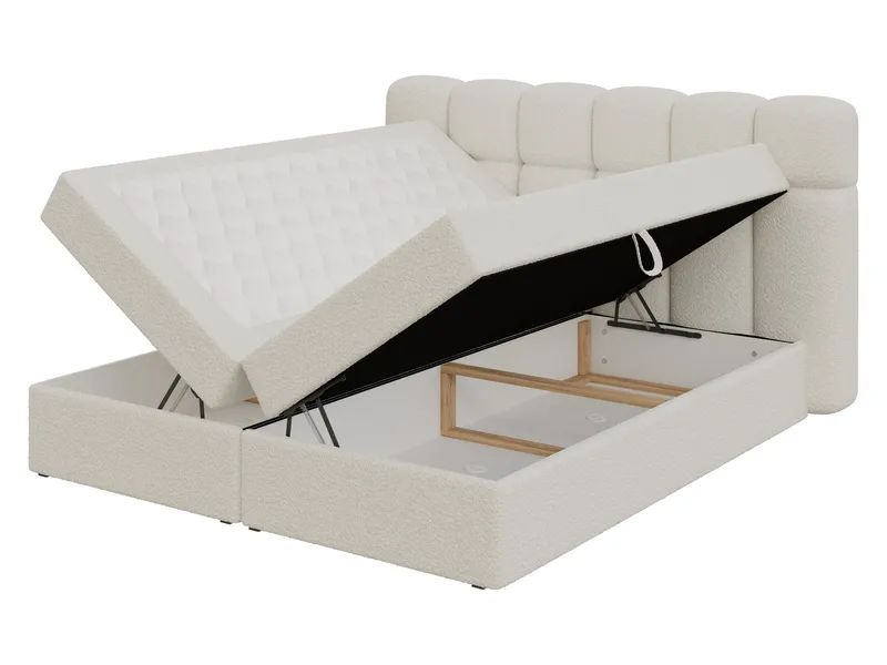 Varlen Komplett Sängpaket Kontinentalsäng med förvaring 180x200 cm Rutad - brun - Möbler - Säng - Kontinentalsäng