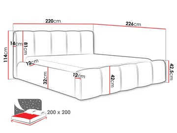 Varlinor Sängram 200x200 cm med Förvaring - Vit - Möbler - Säng - Sängram & sängstomme