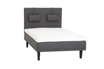 Viken Ramsäng med Sänggavel 120x200 cm i Tyg med Fasthetsgrad Fast - Grå - Möbler - Säng - Enkelsäng