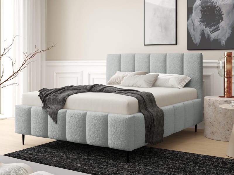 Vinvik Sängram med förvaring 160x200 cm - grå - Möbler - Säng - Sängram & sängstomme