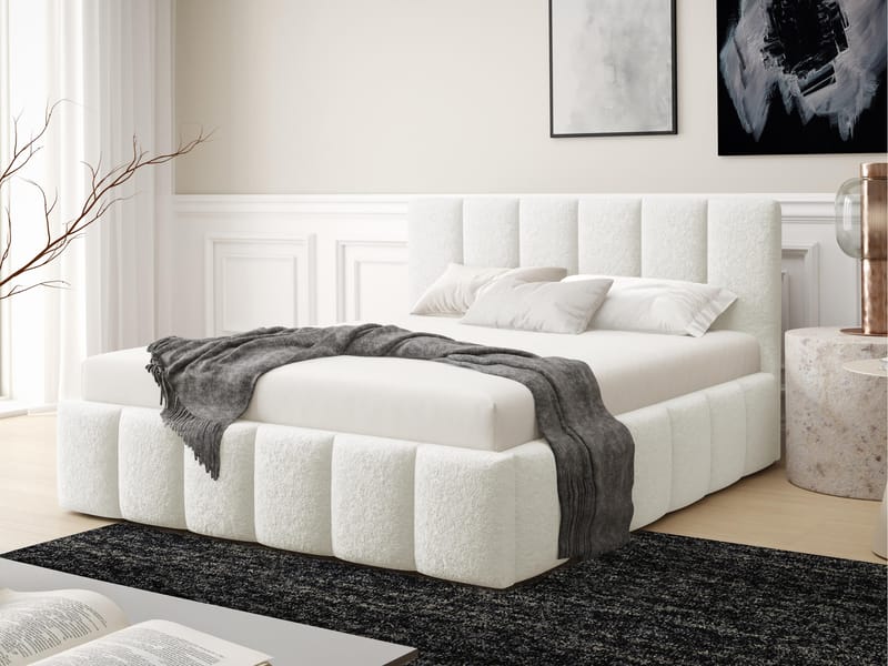 Vinvik Sängram med förvaring 160x200 cm - vit - Möbler - Säng - Sängram & sängstomme