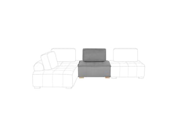 1-sitssoffa Tibro Grå, ljust trä - Grå - Möbler - Soffa - Modulsoffor - Mittmodul
