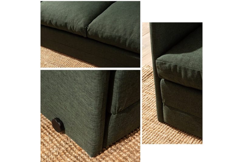 2-sits bäddsoffa Rubby (128 x 70 x 66 cm) Grön - Grön - Möbler - Soffa - Bäddsoffa