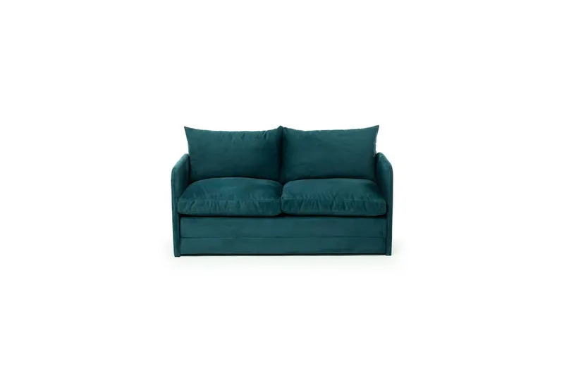 2-sits bäddsoffa Rubby (128 x 70 x 66 cm) Petrolgrön - Petrolgrön - Möbler - Soffa - Bäddsoffa