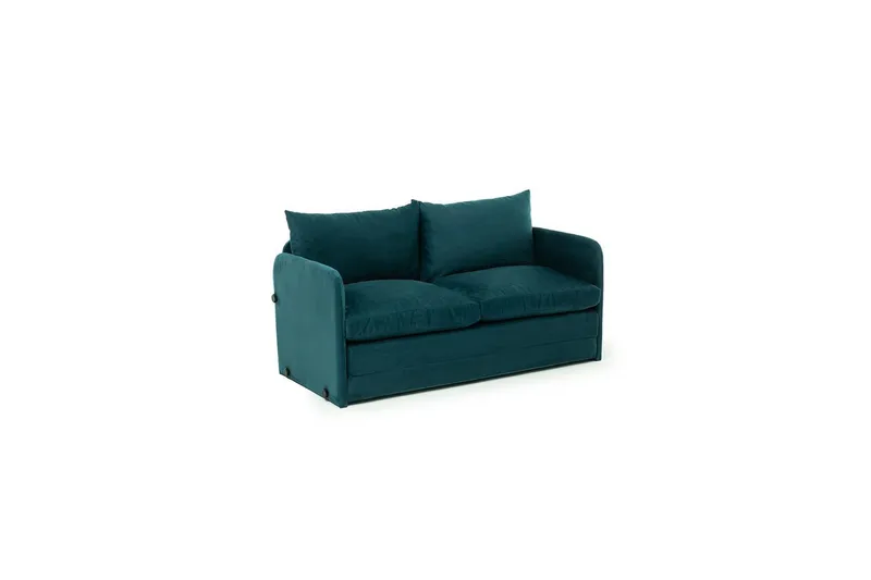 2-sits bäddsoffa Rubby (128 x 70 x 66 cm) Petrolgrön - Petrolgrön - Möbler - Soffa - Bäddsoffa