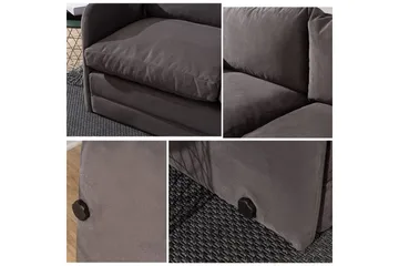 2-sits bäddsoffa Rubby (148 x 70 x 66 cm) Grå - Grå - Möbler - Soffa - Bäddsoffa