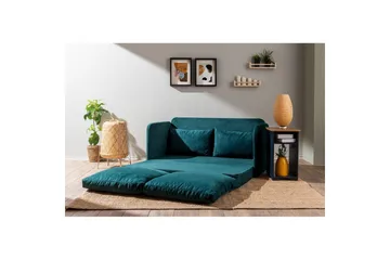 2-sits bäddsoffa Rubby (148 x 70 x 66 cm) Petrolgrön - Petrolgrön - Möbler - Soffa - Bäddsoffa