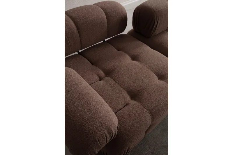 Belgin Bubblig Soffa 2-sits med utfällbara armstöd och ryggstöd - Cappuccino - Möbler - Soffa - Modulsoffor - Komplett modulsoffa