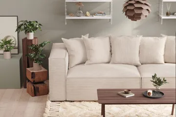 Cubo 2-sits Högermodul i Manchester 120 cm bred - Beige - Möbler - Soffa - Modulsoffor - Övriga moduler till modulsoffa