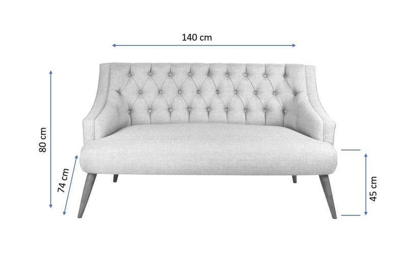 Lamonti 2-sits Soffa - Krämvit/Natur - Möbler - Soffa - 2 sits soffa