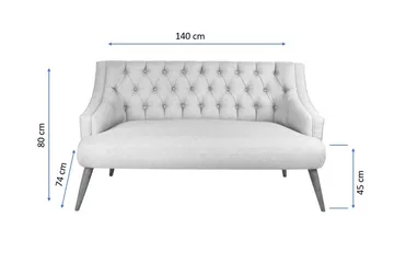 Lamonti 2-sits Soffa - Ljusbrun/Natur - Möbler - Soffa - 2 sits soffa