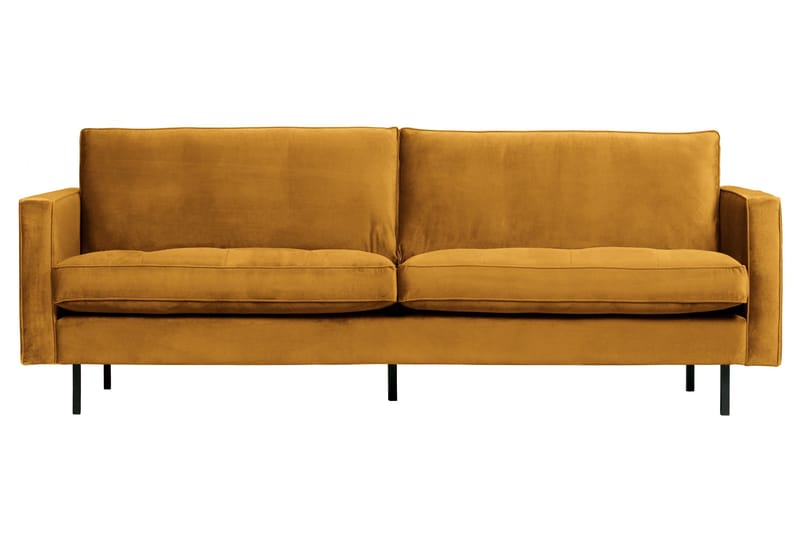 Lissbon 2-sits Soffa 230 cm i Sammet, Gul