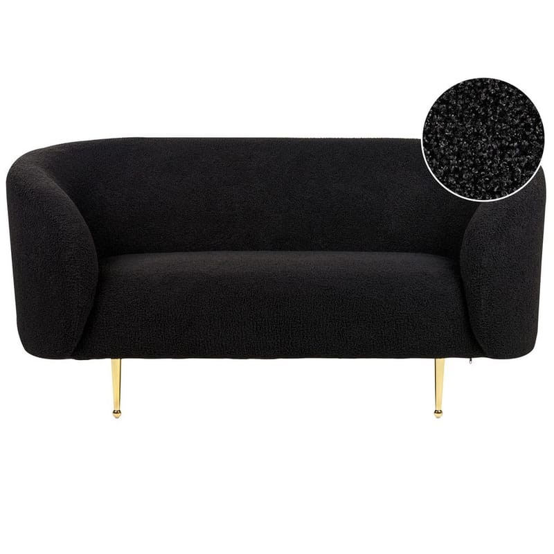 2-sits soffa Loen, Svart, guld