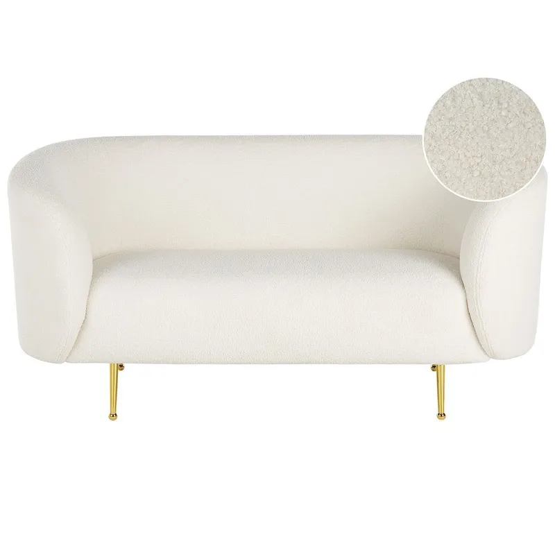 2-sits soffa Loen - Vitt, guld - Möbler - Soffa - 2 sits soffa