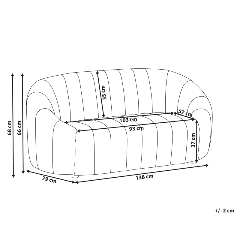 2-sits soffa Malung - Beige - Möbler - Soffa - Sammetssoffa