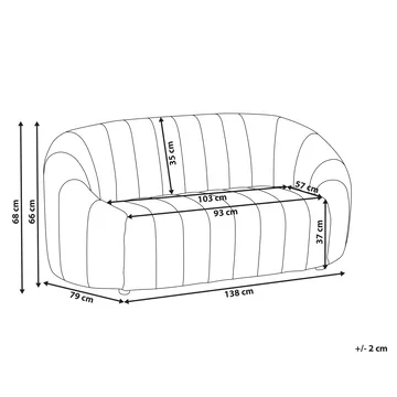 2-sits soffa Malung - Off-White - Möbler - Soffa - Sammetssoffa