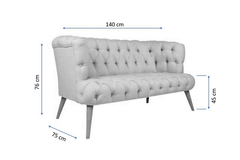 Monroew 2-sits Soffa - Krämvit/Natur - Möbler - Soffa - 2 sits soffa