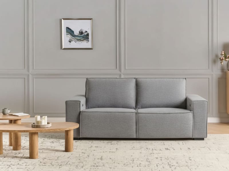 2-sits soffa Nukari - Grå - Möbler - Soffa - Biosoffa & reclinersoffa - 2 sits biosoffa & reclinersoffa