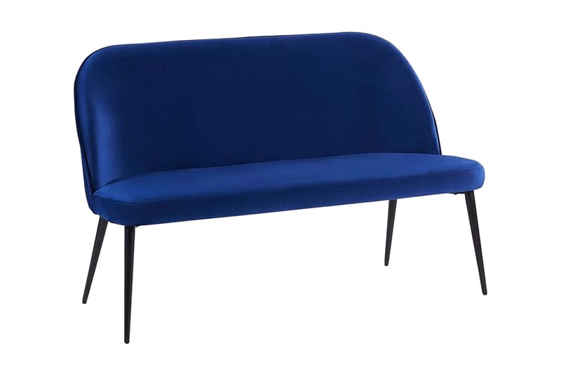 Osbyn 2-sits Kökssoffa i Sammet med Metallben - Blå - Möbler - Soffa - Kökssoffa & pinnsoffa