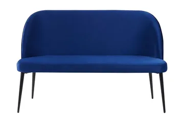 Osbyn 2-sits Kökssoffa i Sammet med Metallben - Blå - Möbler - Soffa - Kökssoffa & pinnsoffa
