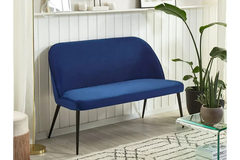 Osbyn 2-sits Soffa - Sammet/Blå - Möbler - Soffa - Kökssoffa & pinnsoffa