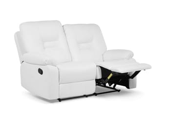 Rovik 2-sits Djup Reclinersoffa 146 cm i Konstläder - Vit - Möbler - Soffa - 2 sits soffa