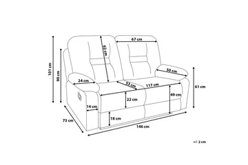Rovik Soffa 2 Sits - Vit - Möbler - Soffa - 2 sits soffa