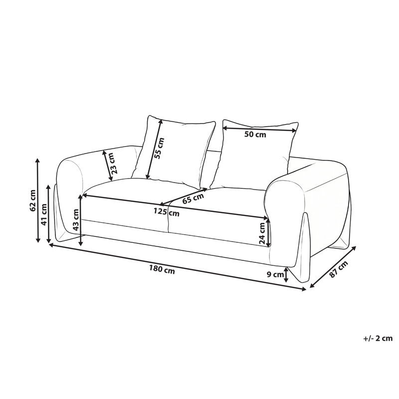 2-sits soffa Vinliden - Vit - Möbler - Soffa - 2 sits soffa