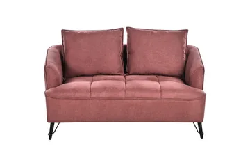 2-sitssoffa Hobro Röd, Svart - Rosa - Möbler - Soffa - 2 sits soffa