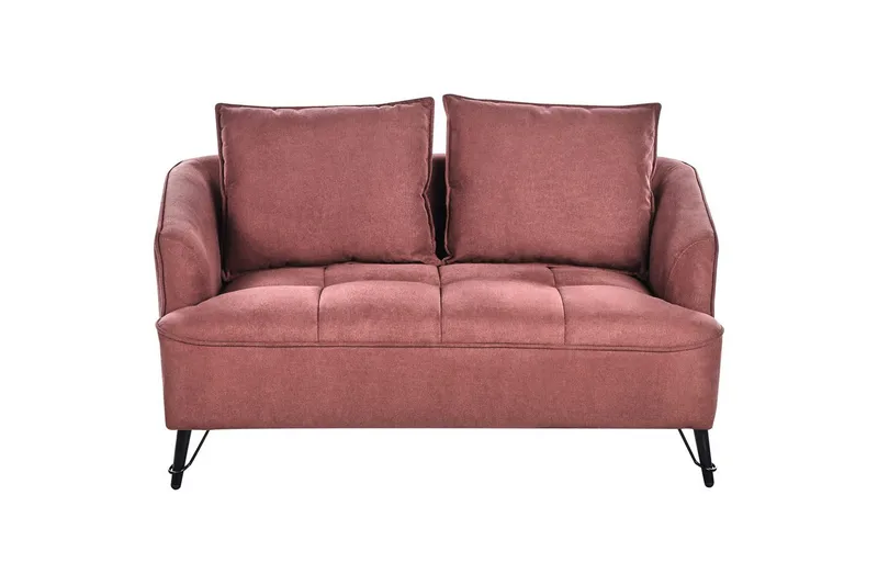 2-sitssoffa Hobro Röd, Svart - Rosa - Möbler - Soffa - 2 sits soffa
