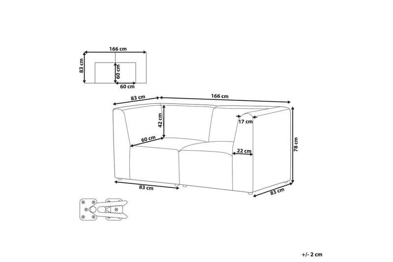 2-sitssoffa Lemvig Vit - Vit - Möbler - Soffa - Modulsoffor - Komplett modulsoffa