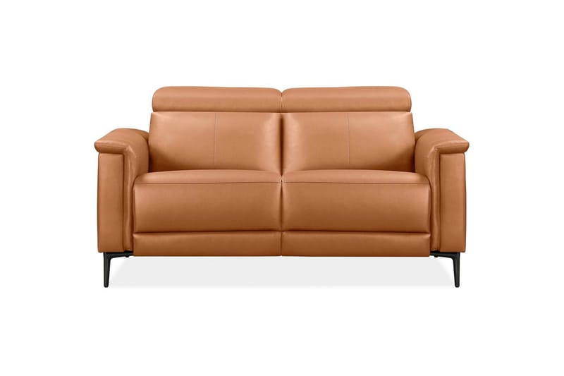 2-sitssoffa Lund Cognac, PU, Elektrisk vilstol - Cognac, PU, Elektrisk vilstol - Möbler - Soffa - Skinnsoffor