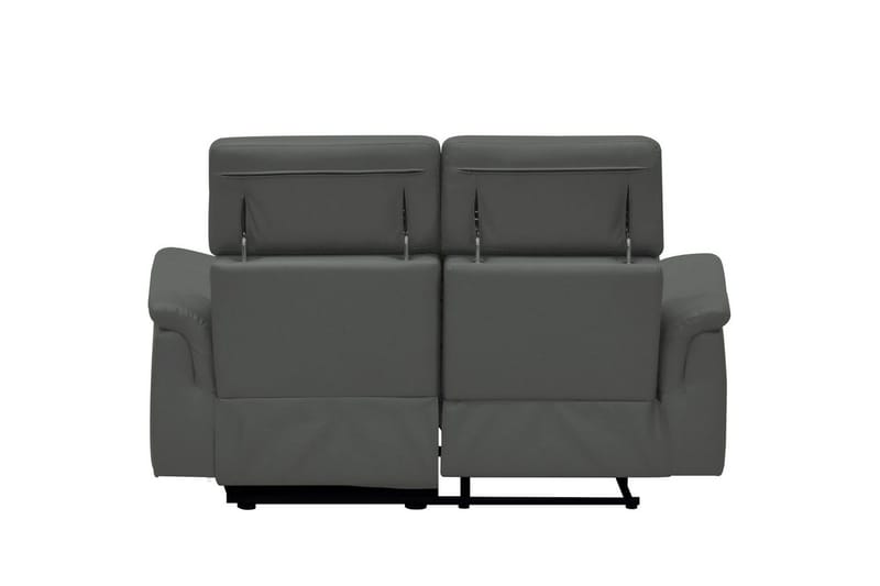 2-sitssoffa Pareli Grå, Läder/PU, Manuell vilstol - Grå, Läder/PU, Manuell vilstol - Möbler - Soffa - Skinnsoffor