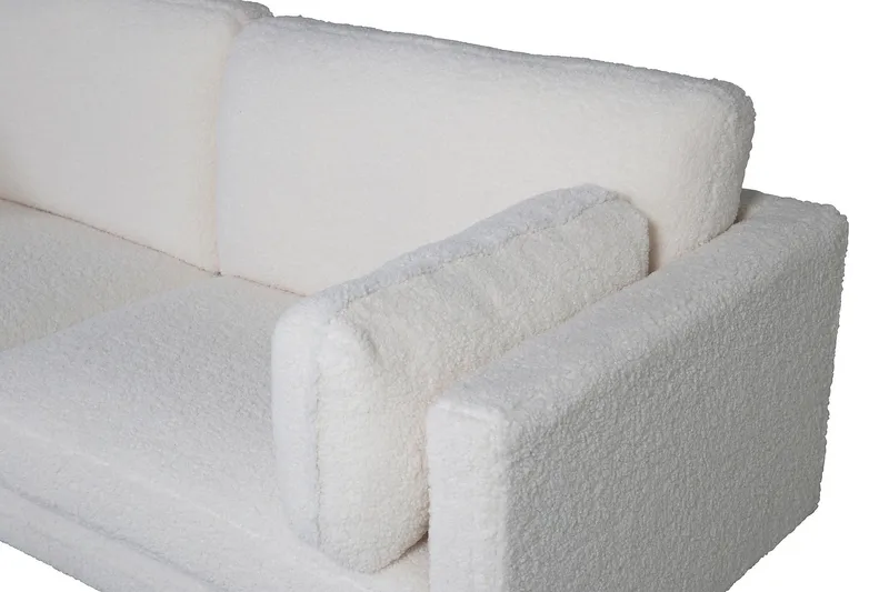 Boom 3-sits soffa, teddymaterial - Vit - Möbler - Soffa - 3 sits soffa