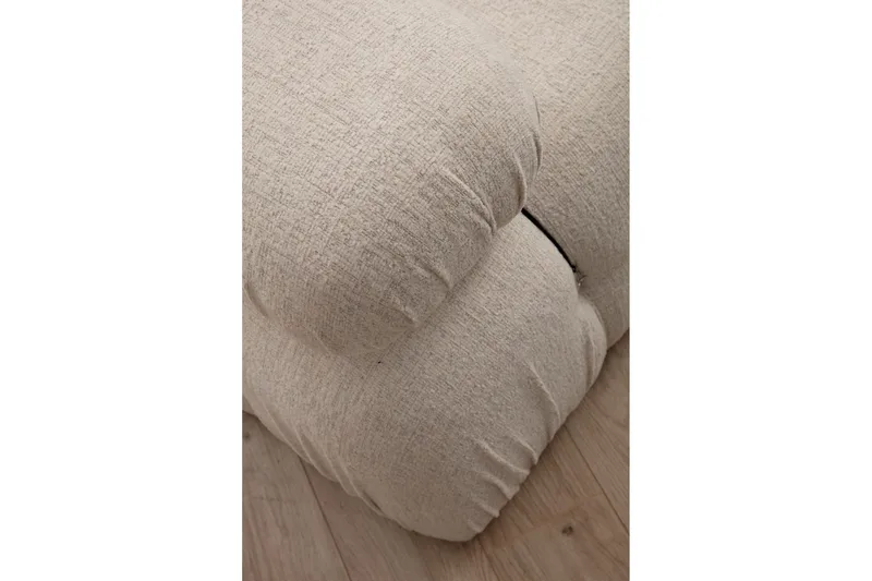 Bubblig Soffa 3-sits Belgin med fasta armstöd och repdetaljer - Ljusbeige - Möbler - Soffa - Modulsoffor - Komplett modulsoffa