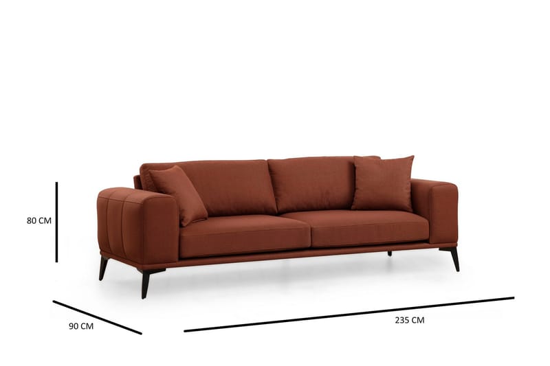 Daler Soffa 3-sits - Röd - Möbler - Soffa - 3 sits soffa