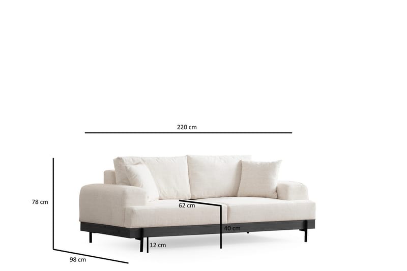Eti Soffa 3-sits - Vit - Möbler - Soffa - 3 sits soffa