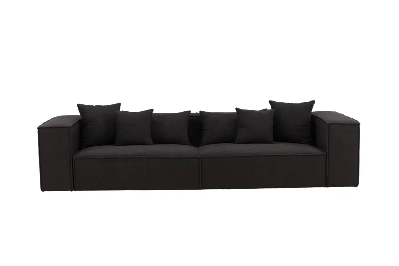 Gillholmen Soffa 3-sits, Svart/Mörkgrå
