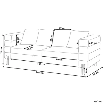 3-sits soffa Granna - Brun - Möbler - Soffa - Skinnsoffor