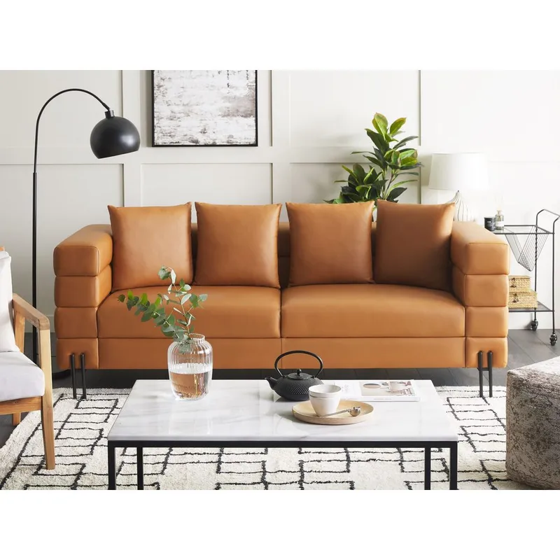 3-sits soffa Granna - Brun - Möbler - Soffa - Skinnsoffor