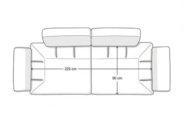 Kelnor 3-sits Soffa 246x81x97 cm - Beige - Möbler - Soffa - 3 sits soffa