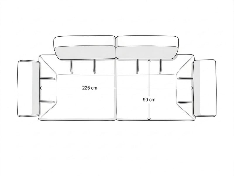 Kelnor 3-sits Soffa 246x81x97 cm - Beige - Möbler - Soffa - 3 sits soffa