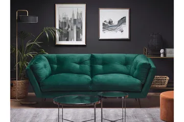 Lenvik 3-sits Soffa - Sammet/Grön - Möbler - Soffa - 3 sits soffa