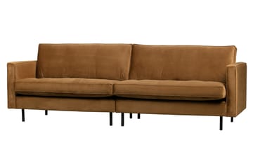 Lissbon 3-sits Sammetssoffa 275 cm - Brun|Gul - Möbler - Soffa - 3 sits soffa
