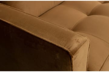 Lissbon 3-sits Sammetssoffa 275 cm - Brun|Gul - Möbler - Soffa - 3 sits soffa