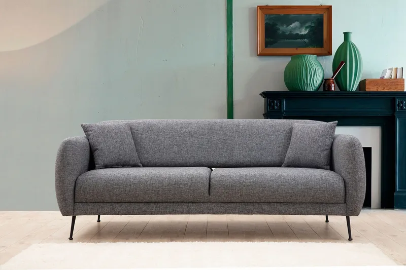 Longbush Soffa 3-sits, Grå