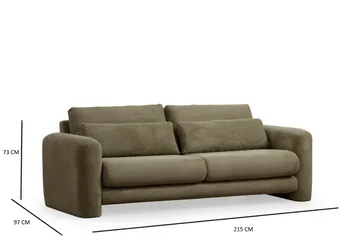 Makhan Soffa 3-sits - Grön - Möbler - Soffa - 3 sits soffa