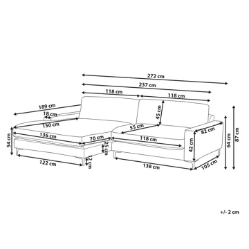 3-sits soffa Maloy Högervänd - Brun - Möbler - Soffa - Divansoffor & schäslongsoffa